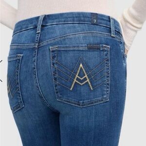 7 For All Mankind Women's Dark Blue Jeans
